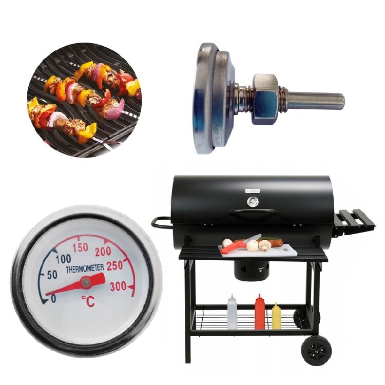 Metal Grill Meat Thermometer Dual Dial Temperature Gauge Gage for BBQ Cooking