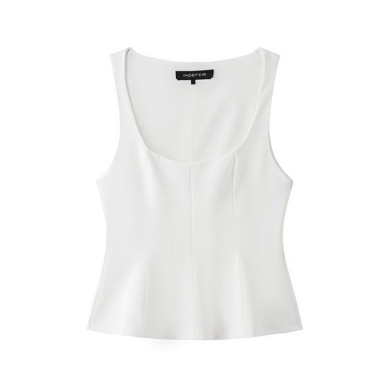 Kaslead New Arrival Women's Clothing Fashion Style Cropped Short Skirt Hem Stretch Comfortable Top 2180011