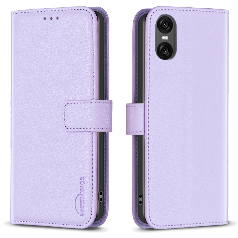BINFEN COLOR BF17 Für Sony Xperia 10 VI Hülle PU Leder Magnetverschluss Klapphandyhülle