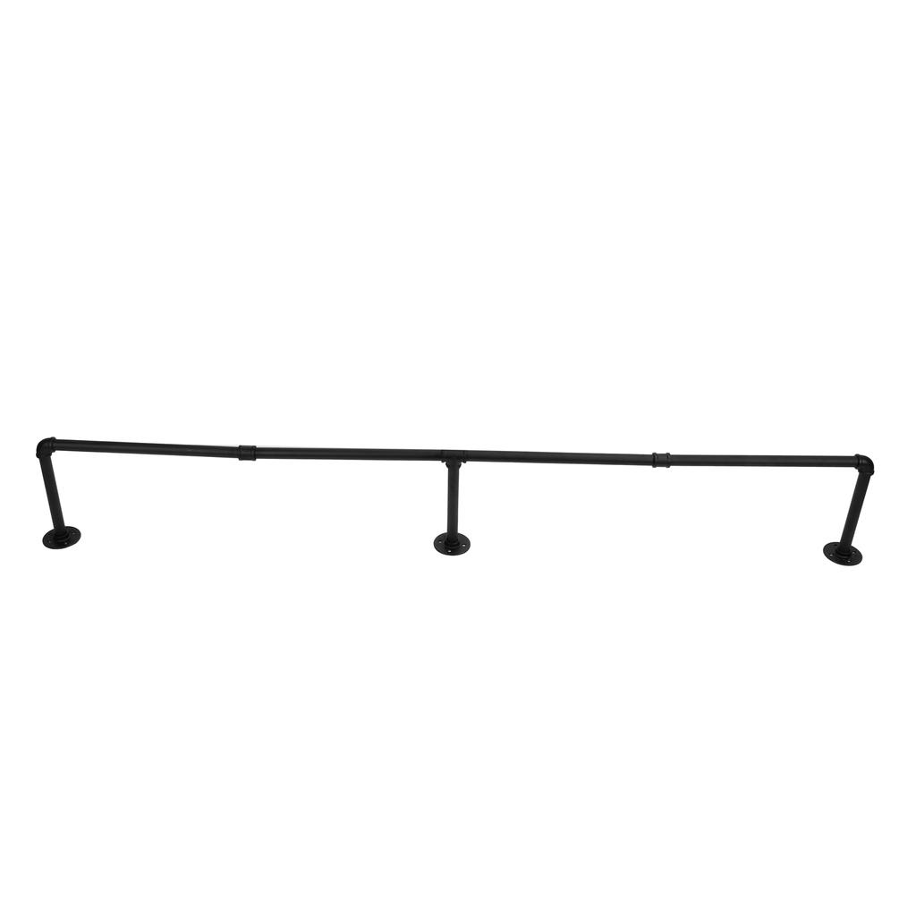 Clothes Rail Wall Mounted Hanging Bar Rack Detachable Retro Industrial Pipe Style Garment Rail