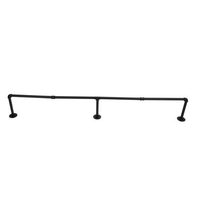Barra para colgar ropa de pared, desmontable, estilo retro industrial con tuberías.