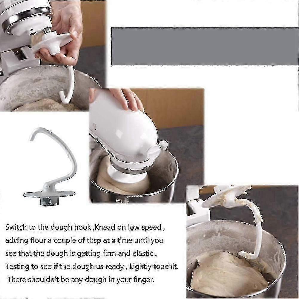 K45DH Dough Hook Replacement Compatible with FOR KitchenAid 4.5 QT Rocker Mixers KSM90 and K45