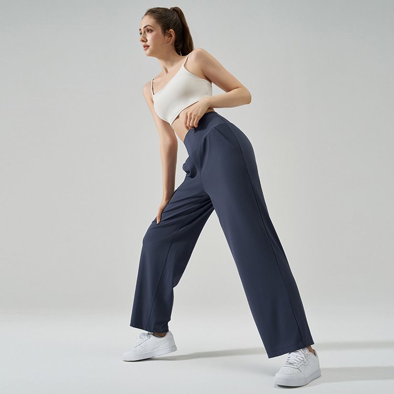 Loose Straight Sweat pants Drape Slimming High Waist Running Training Summer Breathable Fairy Draping Effect Yoga Pants Thin