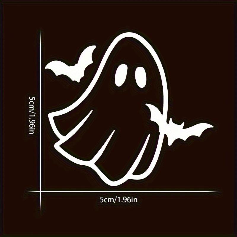 Festive Halloween Car Mirror Decal - Cute Ghost And Bat Sticker - Vinyl