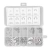 120Pcs E Clip Circlip Retaining Ring 304 Stainless Steel Assortment Set Kit for Bearing