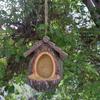 Resin Tree Stump Birdhouse & Feeder Garden Decoration