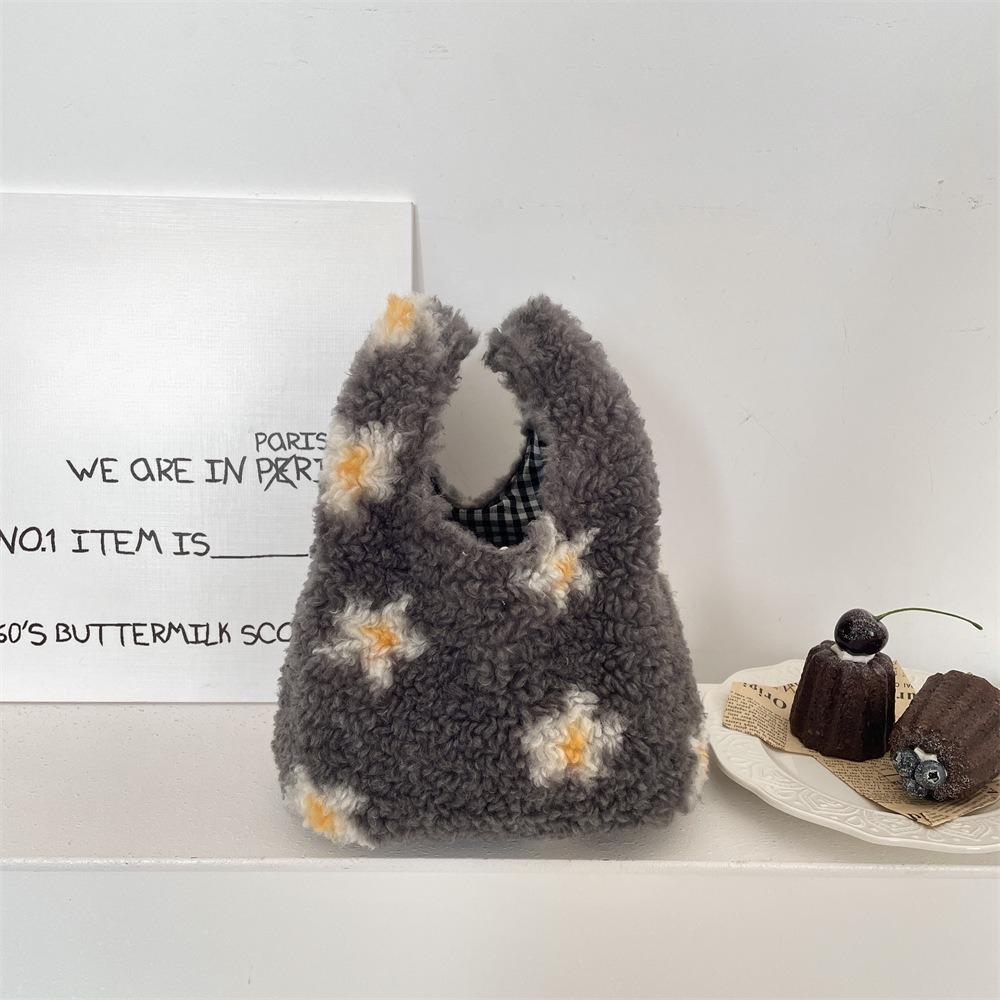 Leopard Print Women Clutch Bag Soft Plush Autumn Winter Fashion Handbag Tote Storage