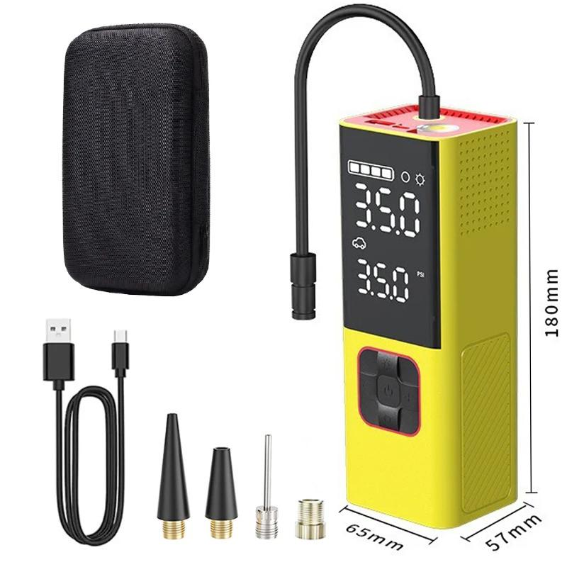 

1 комплект мини-автомобильный воздушный насос портативный самонадувной насос 150 Вт электрический насос для шин ручной беспроводной цифровой дисплей зарядный насос Battery Powered