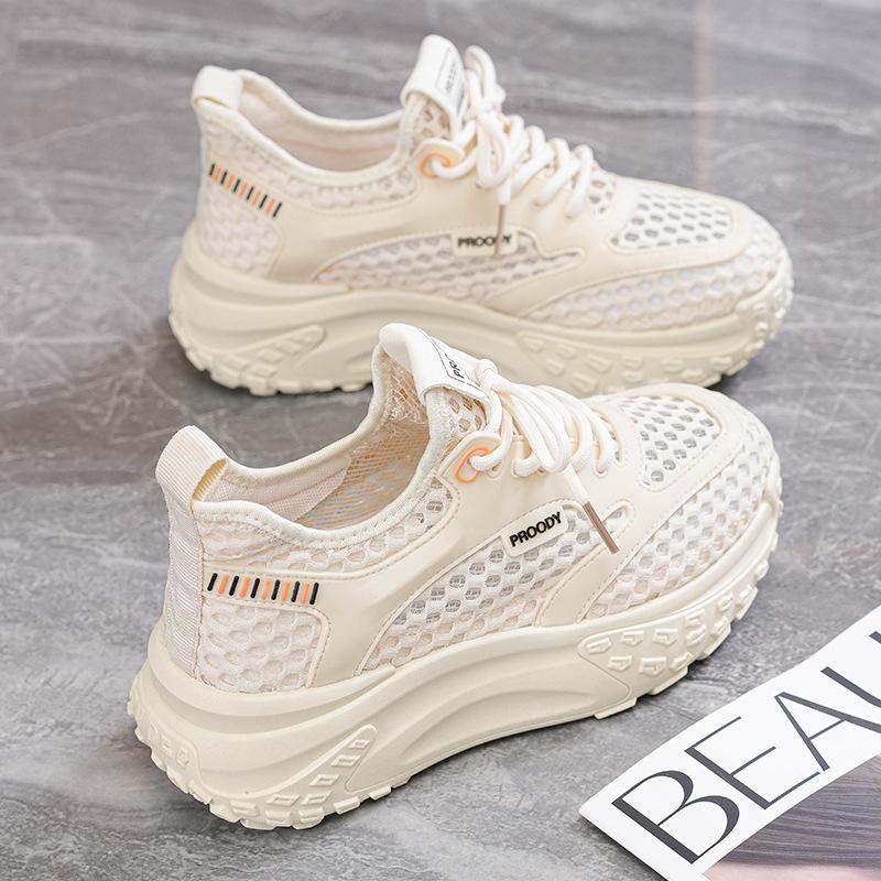 Сетчатые кроссовки для папы женские летние на мягкой подошве ультралегкие дышащие сетчатые кроссовки женские спортивные кроссовки 35