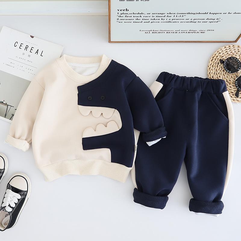 Jungen Set Herbst Baby Kinderkleidung Koreanischer Rundhals Lässiger Stil Niedlich Jungen und Mädchen Frühling und Herbst Zweiteiliges Set