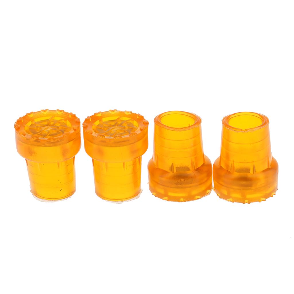 

4pcs/Set 19mm Anti Slip Rubber Crutches Tips Pad Durable Rubber Anti-Slid Heavy Duty Canes Replacement for Walking Stick оранжевый