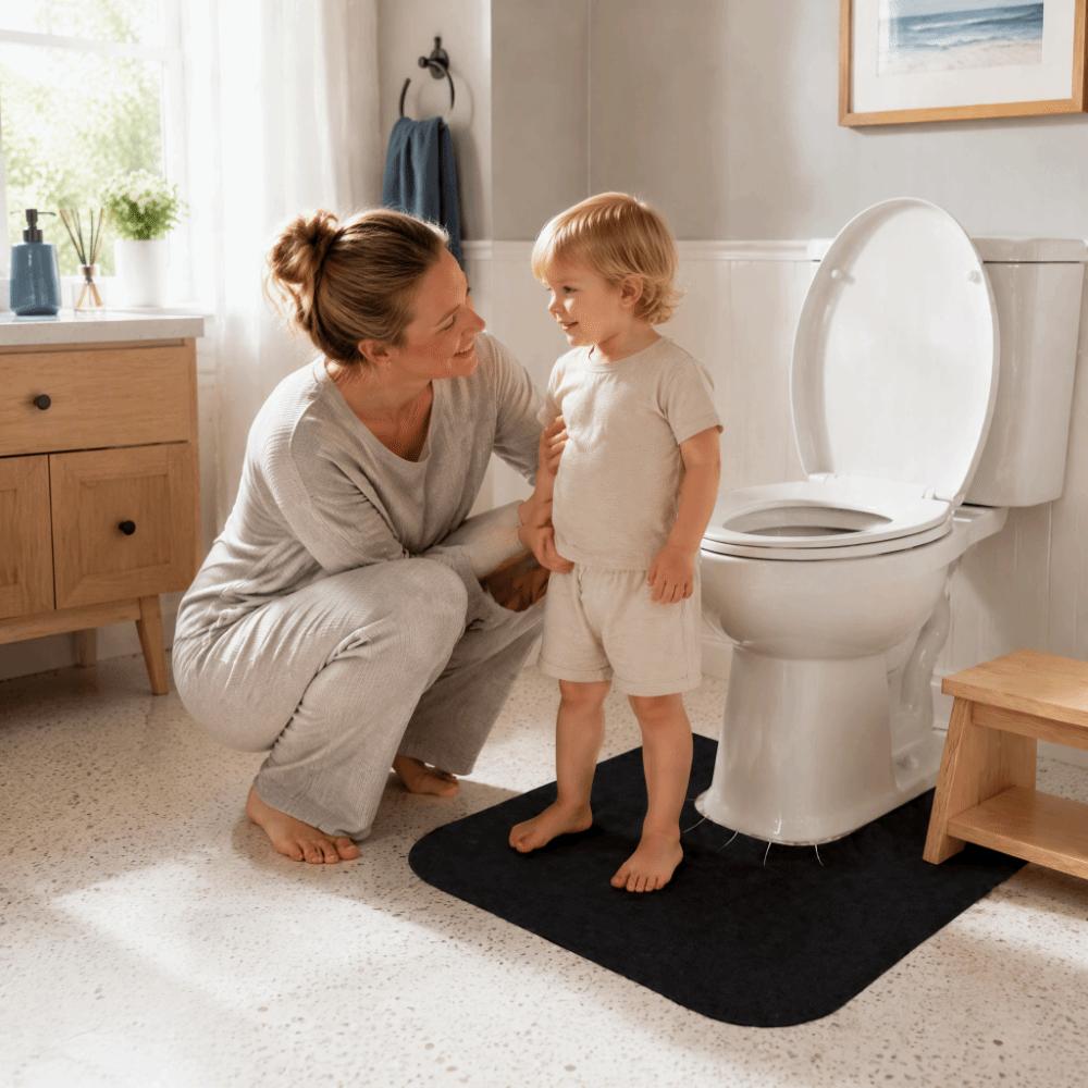4 Pack Non-Slip Stability Toilet Floor Protector U Shaped Toilet Rug Bathroom Mat  Floor Protection