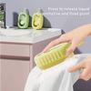 Press The Liquid Washing Brush, Household Multifunctional Soft Rubber Roller  Quickly And Richly, And The Underwear Cleaning Brush Is Light Green.