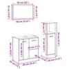 VidaXL 3 Pcs Bathroom Furniture Set Sonoma Oak, Bathroom Storage Cabinet, Bathroom Cupboard 3324971