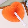 1Pc Wedding Heart-Shaped Paper Folding Fan For Birthday Party Souvenirs Anniversary Engagement Baby Baptisms Guest Gifts