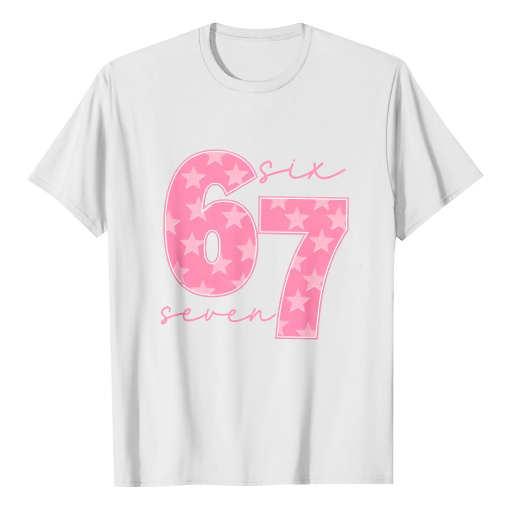 Modne bluzki robocze z krótkim rękawem i okrągłym dekoltem z nadrukiem dla kobiet, letnie topy