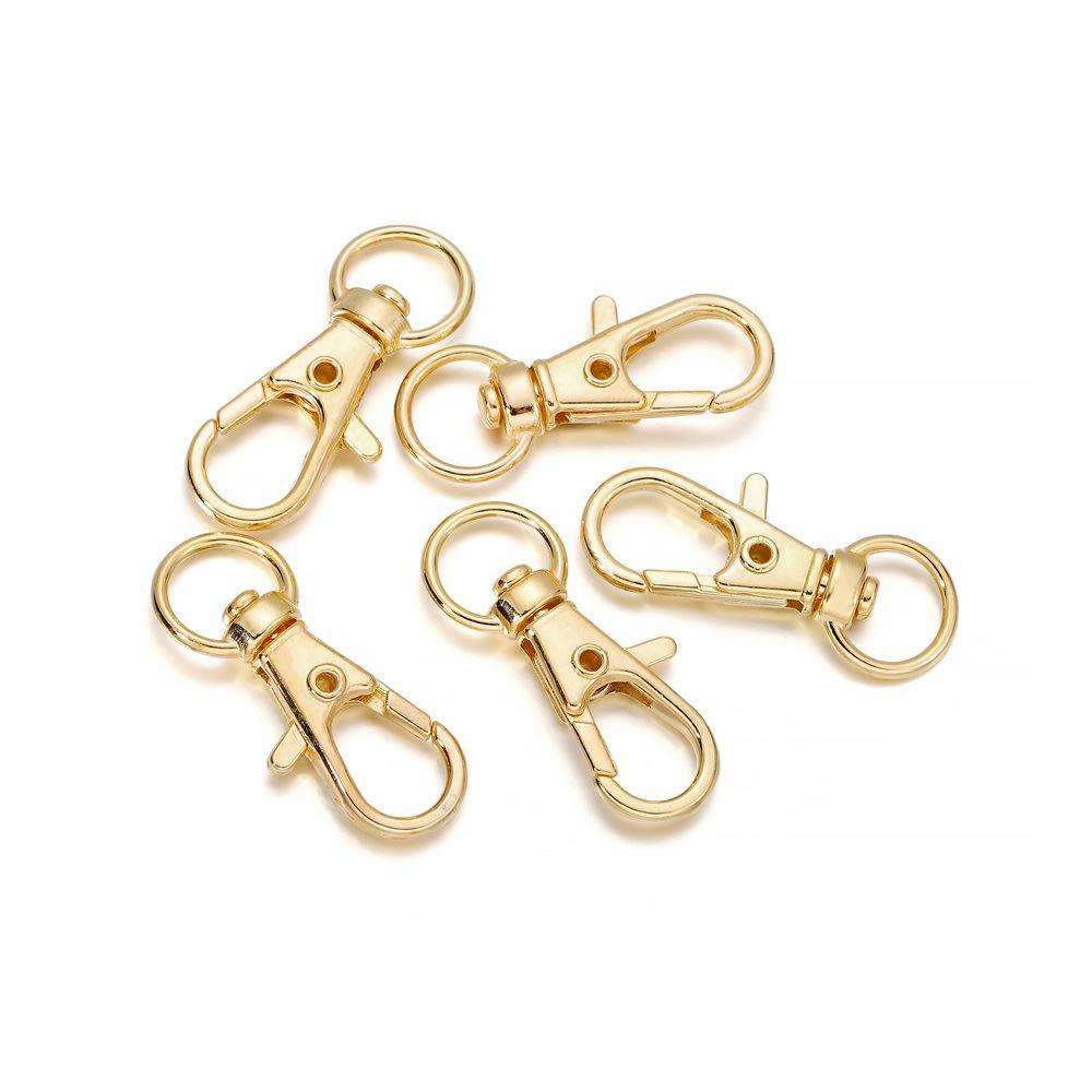 Großer DIY Karabinerhaken D-Ring Schlüsselanhänger & Handtaschenzubehör - 360° Drehschnalle für Haustiere & Taschen