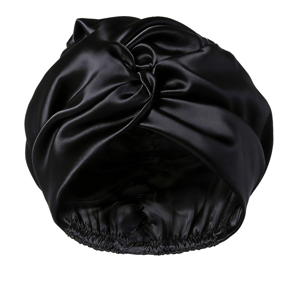 Adjustable Mulberry Silk Wrap Satin Fabric Pure Silk Turban Premium Night Sleep Cap  Curly Hair