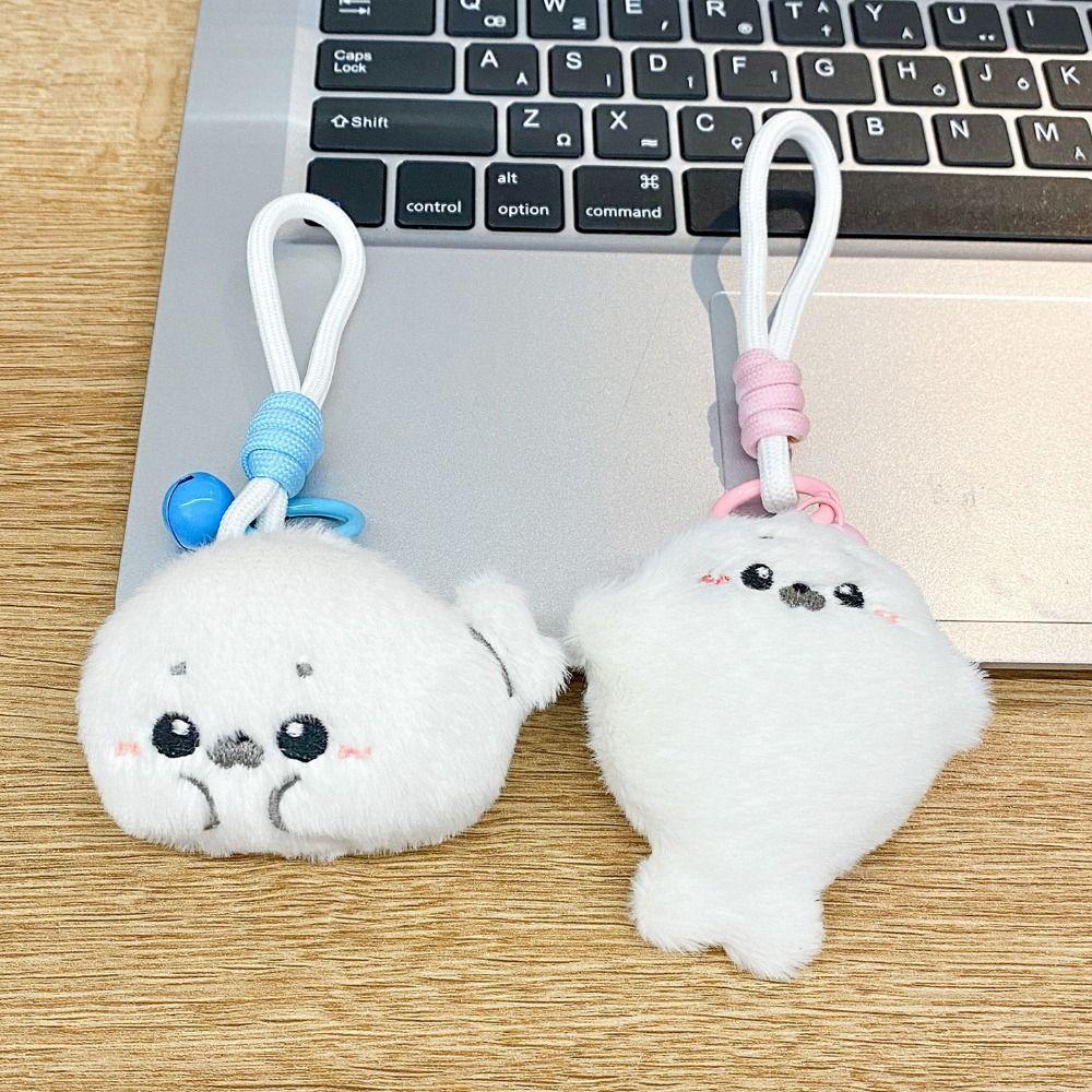 Ocean Animal Little Seal Doll Fluffy Keyring Seal Plush Keychain Backpack Decor