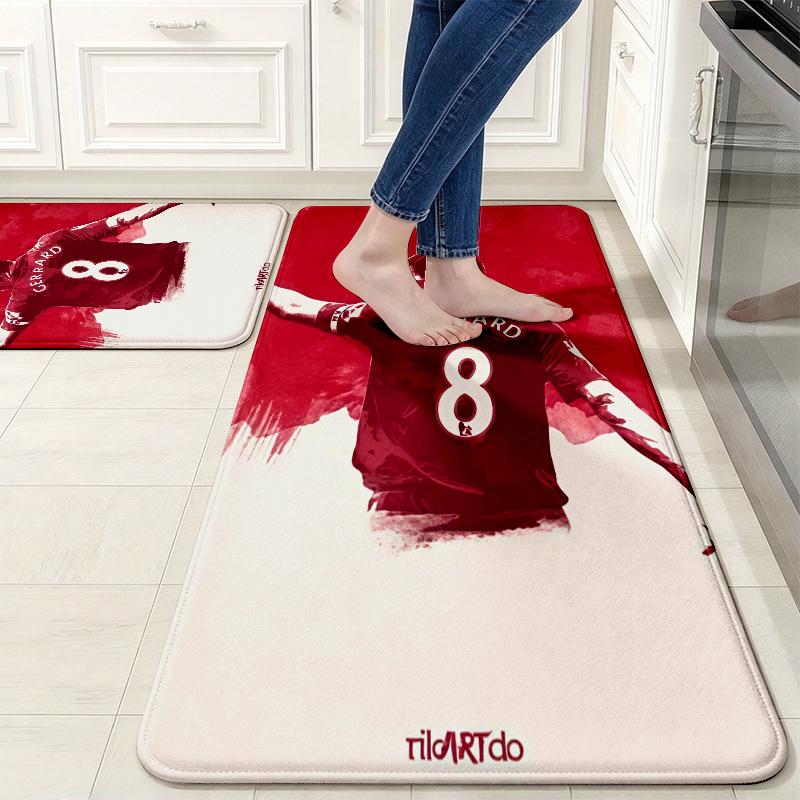 L.F.C. football team Flannel Kitchen Mat Christmas Soft Area Rug Non Slip Floor Carpet Home Decoration