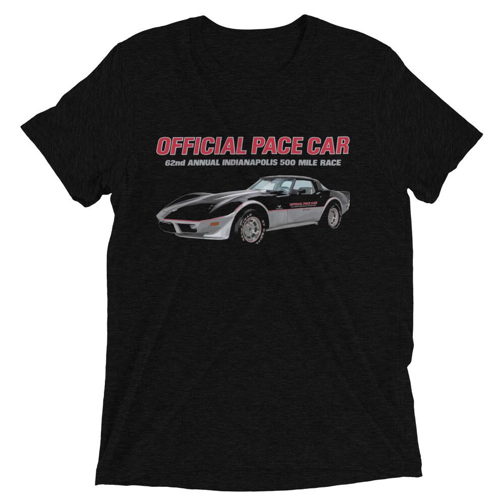 1978 vette C3 Indianapolis 500 Pace Car tri-blend Short sleeve t-shirt M
