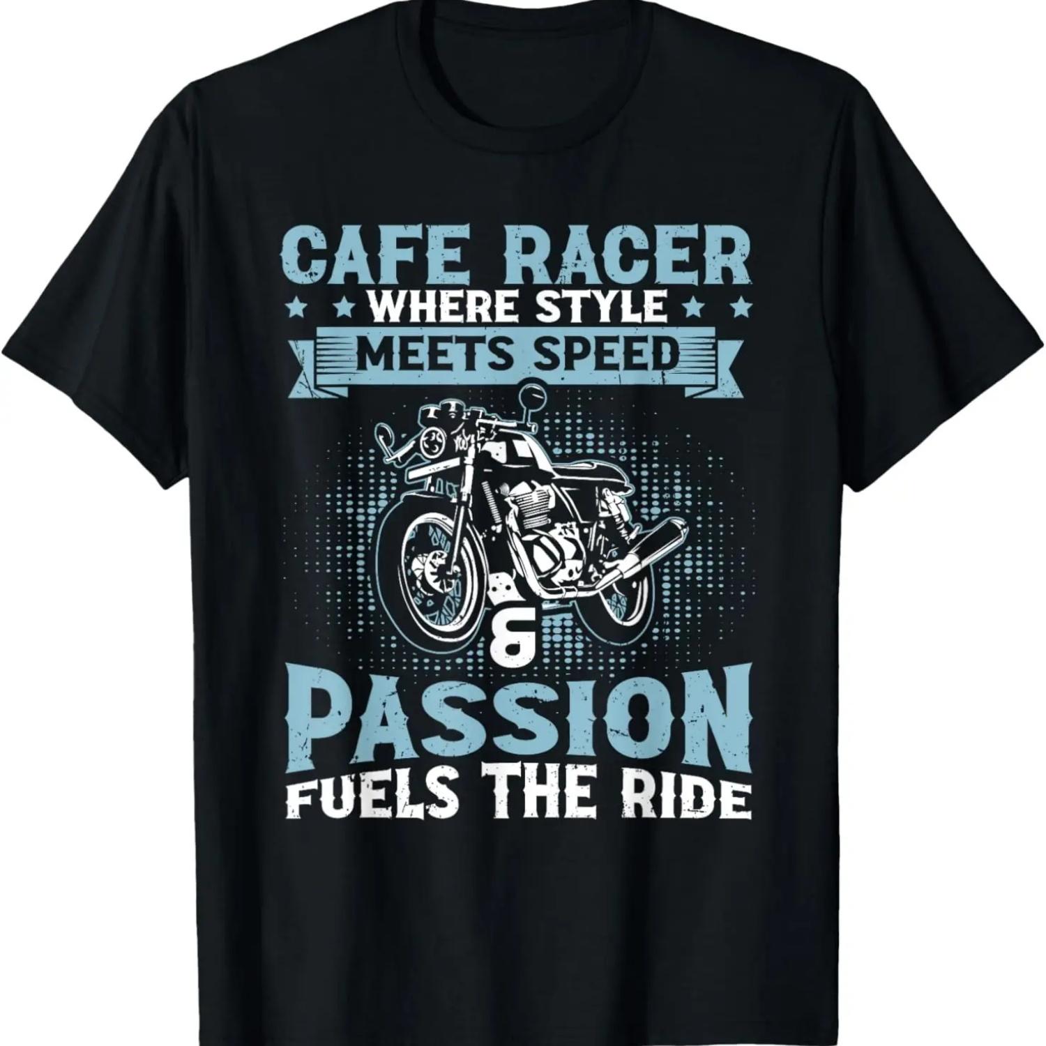 

Стиль Встречает Скорость, а Страсть Заправляет Поездку - Футболка Cafe Racer S чёрный