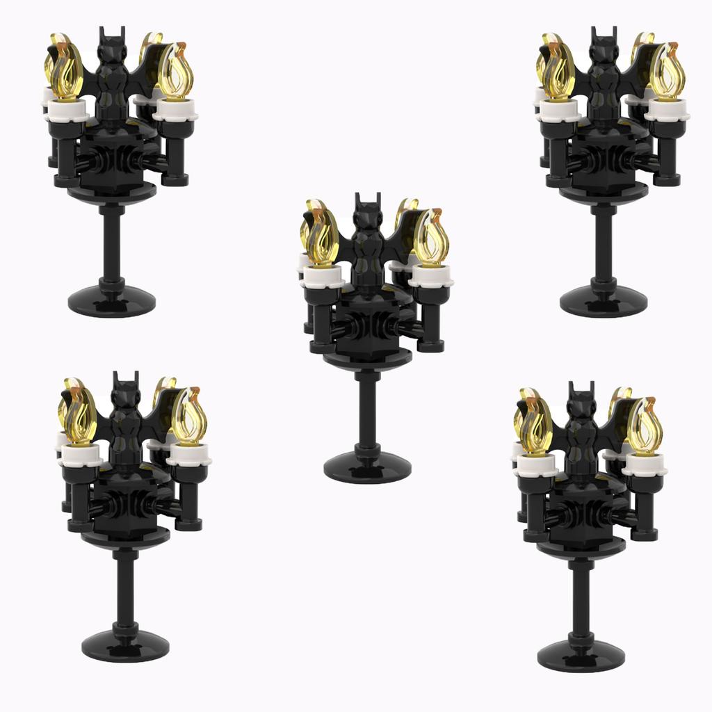 MOC Bricks Toys Model Compatible MOC Parts Bricks City Street Lamp Building Block Lamp with Halloween Bat Lamp