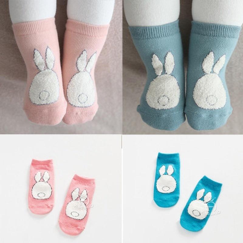 1 Pair Girl Boy Animal Cotton Anti-slip Kids Baby Socks Cartoon Animal Rabbit Socks for Newborns Inf