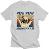 Custom Mens Pug Dog Pew Pew Madafakas T Shirt Short Sleeve Cotton Tshirt Tshirt Leisure Tee Clothes