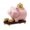 Schwein-förmige Spardose Funktionale Schwein-Statue mit Sockel Dekorative Schweinchen-Glocke für