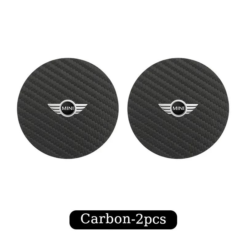 

Carbon Car Coaster Mat Interior Water Cup Pad Cushion For MINI Cooper One JCW Coupe R56 R53 R52 R50 R55 R57 R58 R59 R60 F55 F56