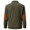 Autumn Men's Casual Stand-Collar Long-Sleeved Corduroy Sweatshirt with Pockets