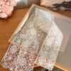1Pcs New Lace Ribbon Hair Scarf Braids Headband Hair Accessories Loral Embroidered Bag Long Neck Scarves Mountaineering Scarf