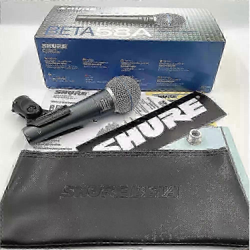 Shure BETA58A Supercardioid Dynamic Vocal Microphone with Cable for Live Performance