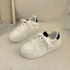 Platform muffin shoes women's spring and autumn 2025 new casual versatile sports board shoes ins tide increase white shoes