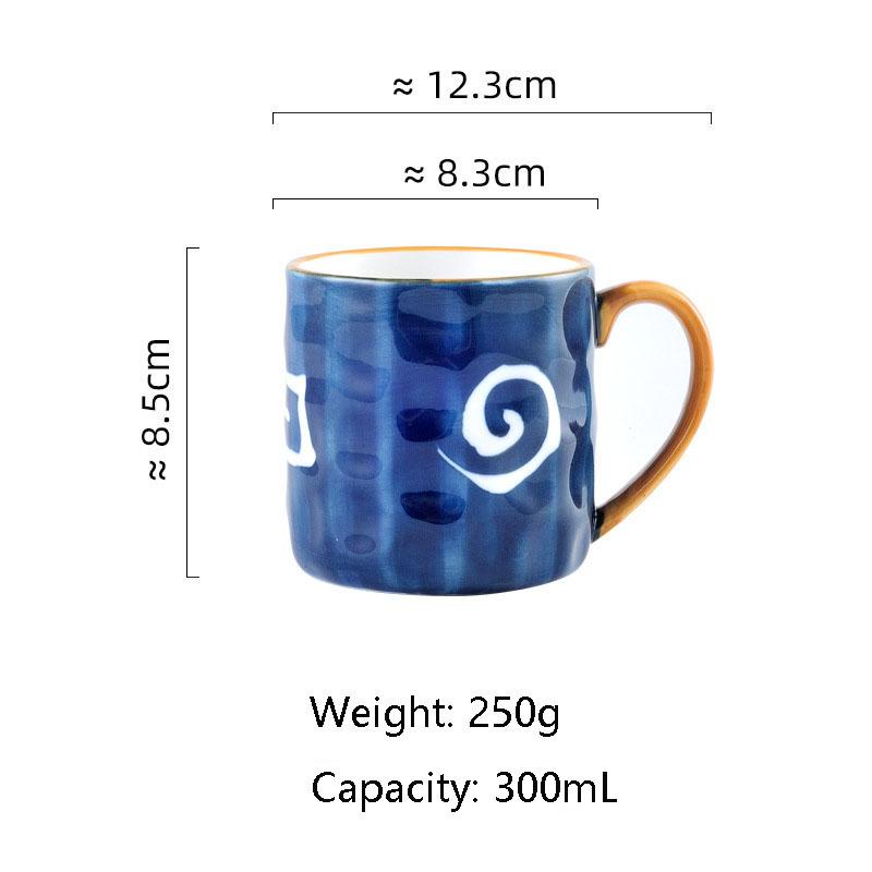 300ML Ceramic Coffee Mug Japanese Style Household Water Cup With Handlegrip Couple Cup Fashion Office Home Birthday Gift