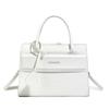 Retro fashion handbag embossed stone pattern shoulder bag new solid color texture crossbody women's bag