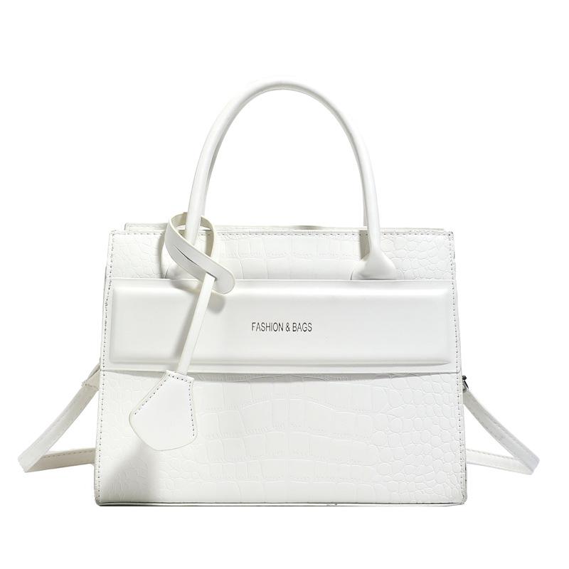 Retro fashion handbag embossed stone pattern shoulder bag new solid color texture crossbody women s bag