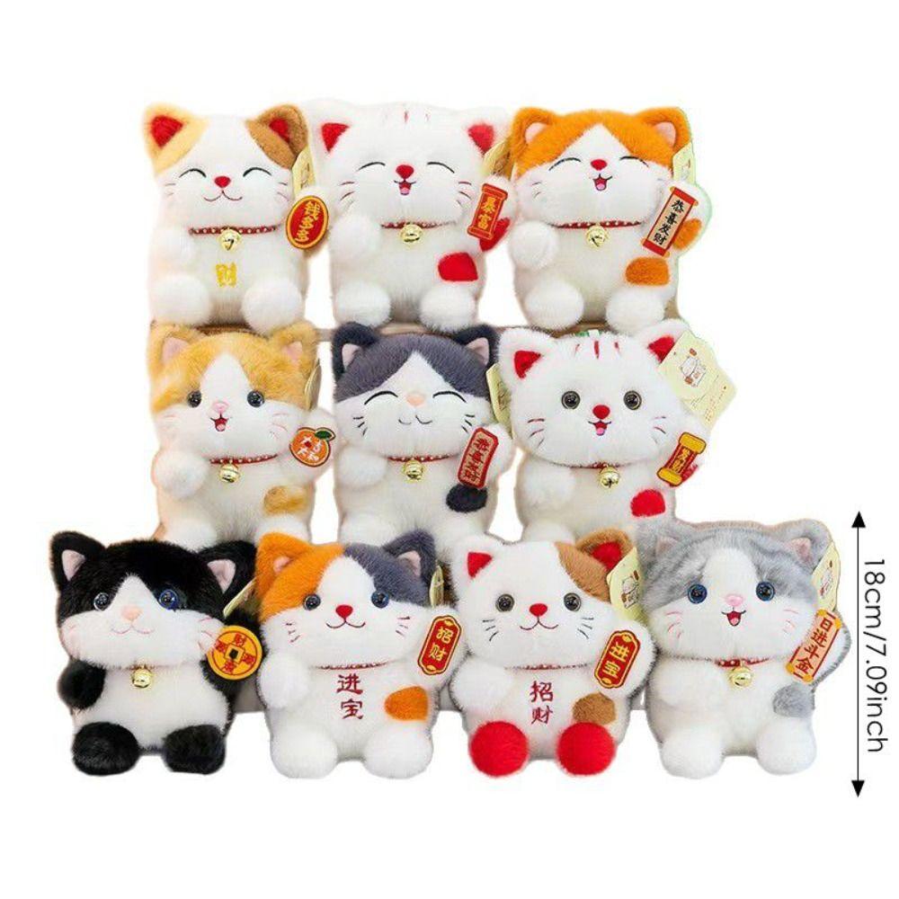 Plush Fabric Plush Cat Pendant Bell Collar Bag Accessories Cat Plush Keychain Backpack Decoration