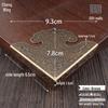 Protezione d'angolo antica in rame stile cinese - Bordo decorativo inciso in ottone per mobili