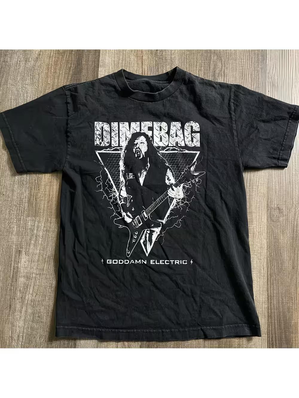 

Men s Dimebag Darrell Retro Graphic T-Shirt- A Heavy Metal Guitar and Pantera Tribute Design M