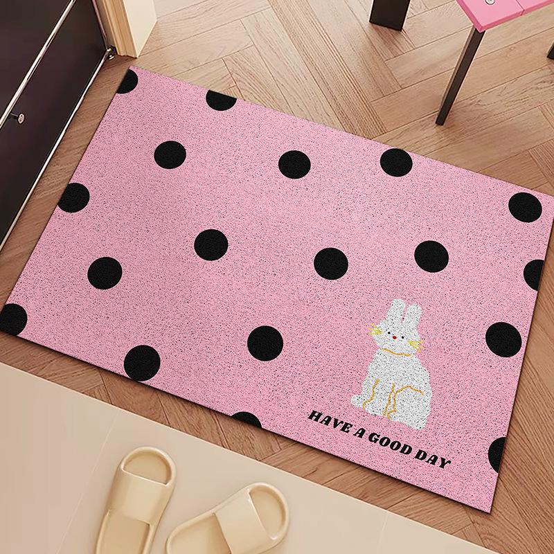Cartoon Spotted Animal Anti-Slip Coir Doormat - Cute, Fun, and Wear-Resistant