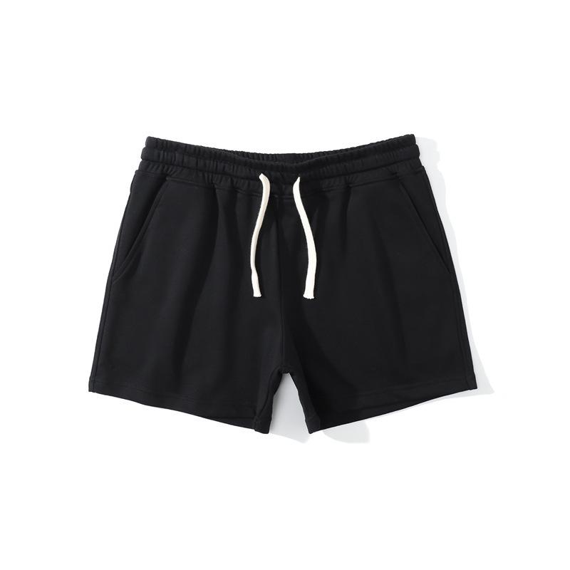 Solid Color Men's High-Elastic Cotton Running Shorts