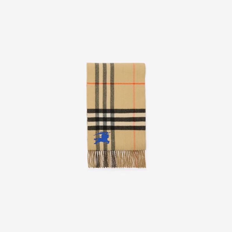 Burberry Double-Sided Plaid Cashmere Scarf