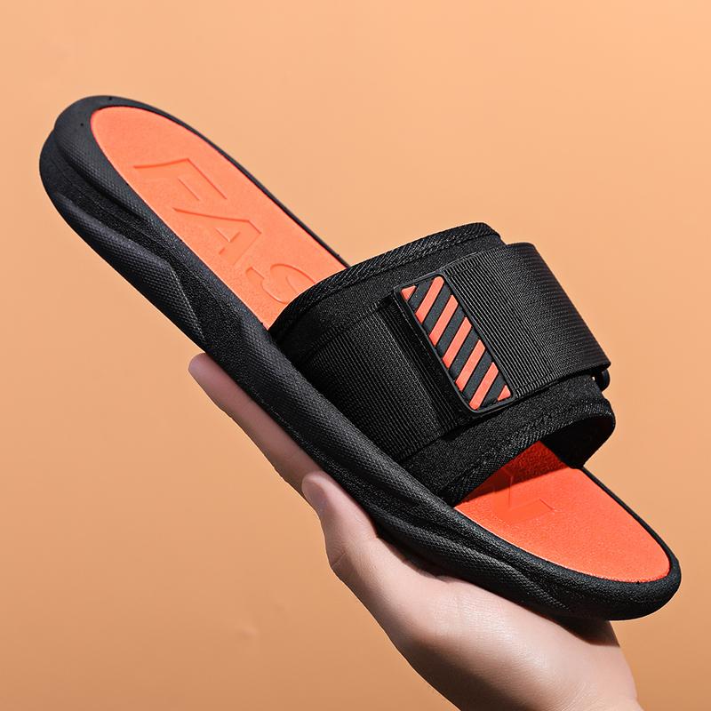 

Чоловічі тапочки високої якості, нові, повсякденні, сандалі, відкритий, пляжне взуття, дизайнерське, з м яким дном, літні чоловічі домашні тапочки 40