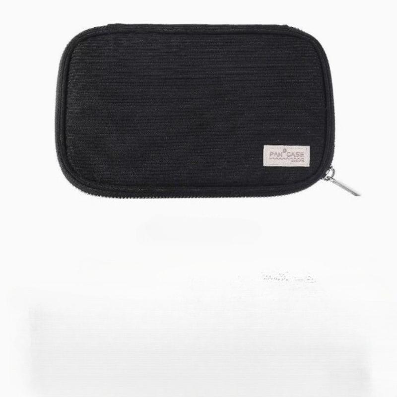 1Pcs Multifunctional Pencil Case Student Plate Tray Box Corduroy Pencil Box Large Capacity Cute Creative Multi Functional Storage Box