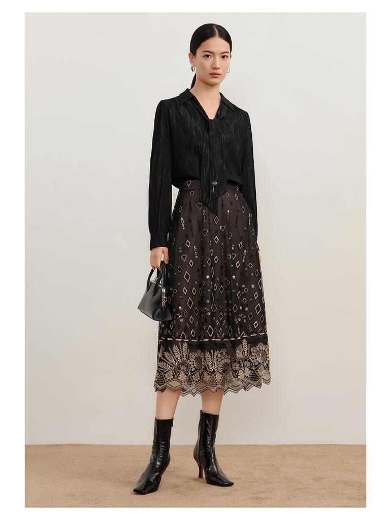 Elegant and Romantic Chiffon Mesh Waist Skirt