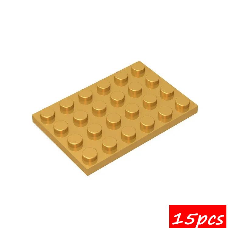 15PCS Compatible Assembles Particles 3032 4x6 DIY Building Blocks Thin Figures Bricks Assembly Educational Toys For Kids Gifts