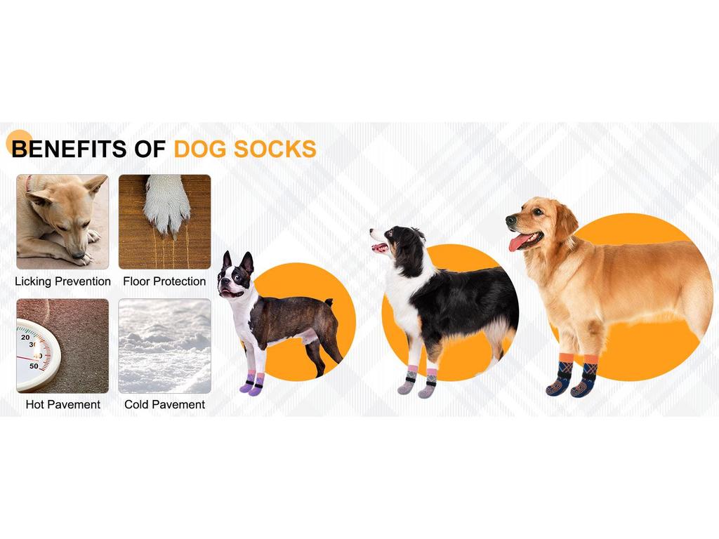 Cross-Border Non-Slip Breathable Dog Socks for Medium & Large Breeds - Golden Retriever Outdoor Paw Covers