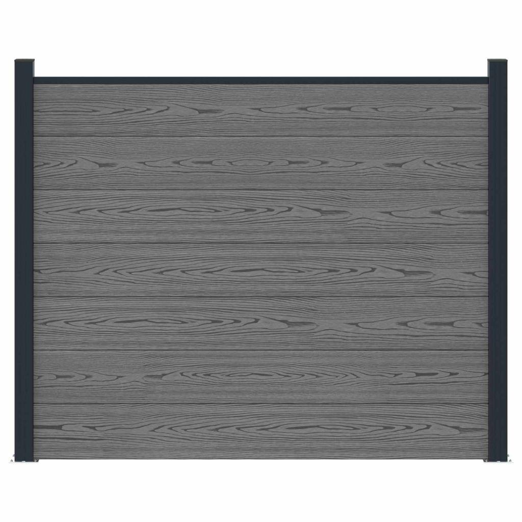 WPC and Aluminum Fence Panel Gray